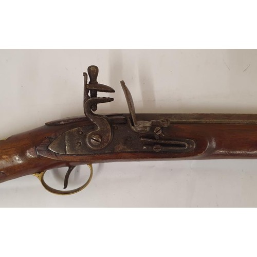 337 - Early 19th Century Flintlock Blunderbuss with ramrod, c.76.5cm long