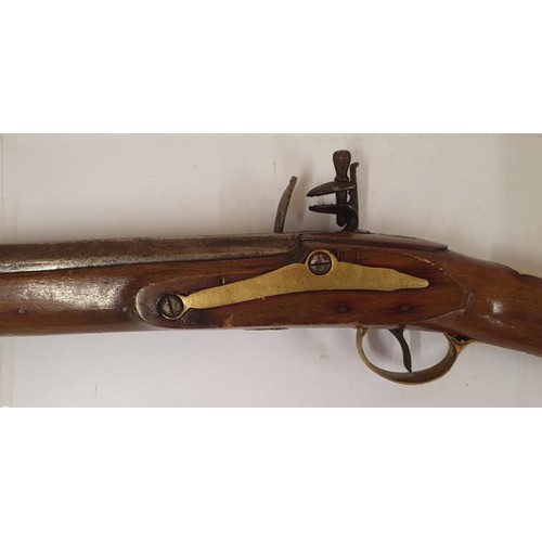 337 - Early 19th Century Flintlock Blunderbuss with ramrod, c.76.5cm long