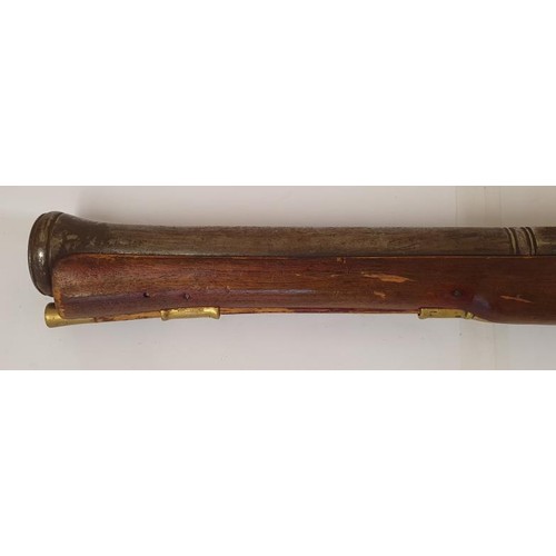 337 - Early 19th Century Flintlock Blunderbuss with ramrod, c.76.5cm long