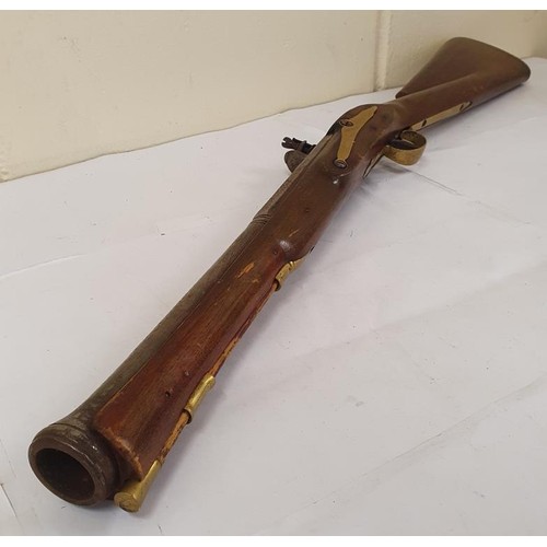 337 - Early 19th Century Flintlock Blunderbuss with ramrod, c.76.5cm long