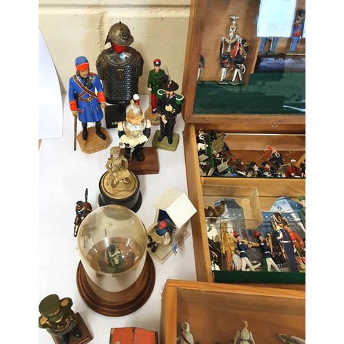 348 - Super Large Collection of Lead and Toy Soldiers, some cased etc.