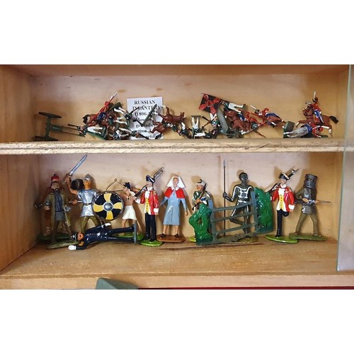 348 - Super Large Collection of Lead and Toy Soldiers, some cased etc.