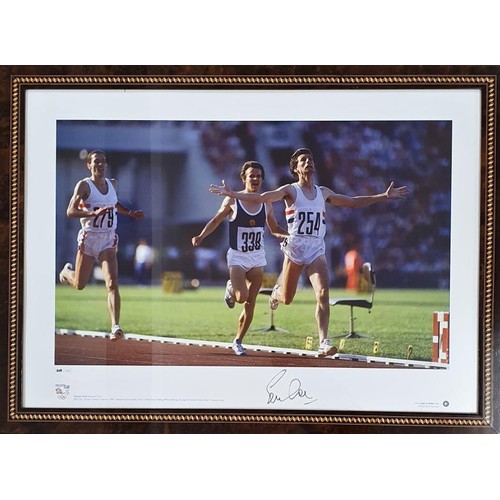 359 - Sebastian Coe – signed limited edition print - framed. Signed by the double Olympic Champion. ... 