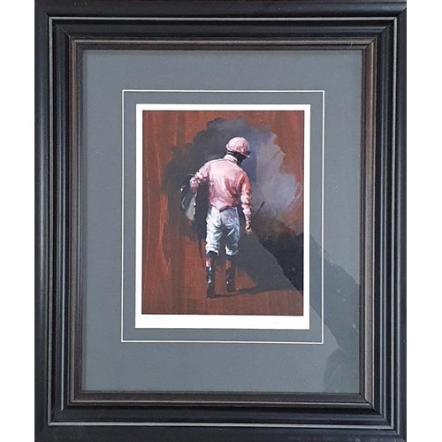 363 - Print of Jockey, Limited edition print by Hubert De  Watrigant, 77/195. Provenance , Osborne St... 