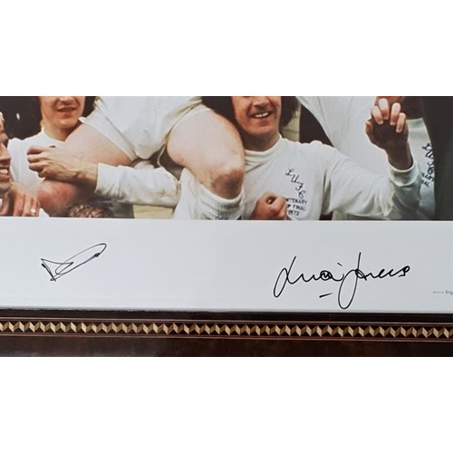 367 - Leeds United FA Cup Winners 1972 – signed limited edition print - framed. Signed by Billy Brem... 