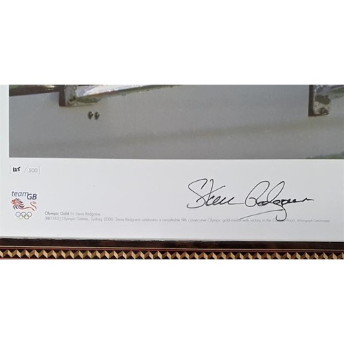 370 - Steve Redgrave – signed limited edition print – framed. 5 time Olympic Champion at 5 Oly... 