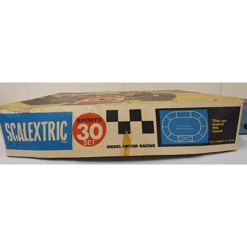 386 - Scalextric Sports 30 Set in original box, with transformer