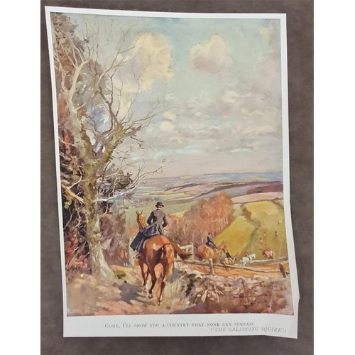 440 - Hunting Interest: Hunting songs by R.E. Egerton Warburton; illustrated in colour by Lionel Edwards. ... 