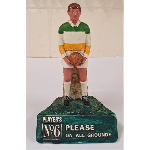 27A - Player's Please On All Grounds No.6 Offaly Football Figure by Egan, Fiddown, Co. Kilkenny, c.24cm. D... 