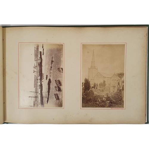 3 - A large oblong folio album of original 19th century Northern Ireland photographs with some rare topo... 
