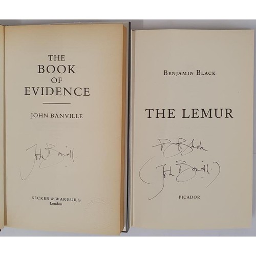 41 - John Banville X 2 Titles: The Book of Evidence SIGNED 1st Ed; The Lemur by Benjamin Black(John Banvi... 