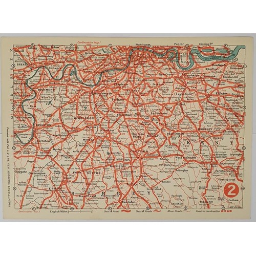 68 - Key Plan of Road Maps presented with the New Motoring Encyclopedia Published by London: Amalgamated ... 