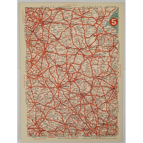 68 - Key Plan of Road Maps presented with the New Motoring Encyclopedia Published by London: Amalgamated ... 