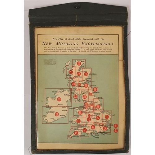 68 - Key Plan of Road Maps presented with the New Motoring Encyclopedia Published by London: Amalgamated ... 