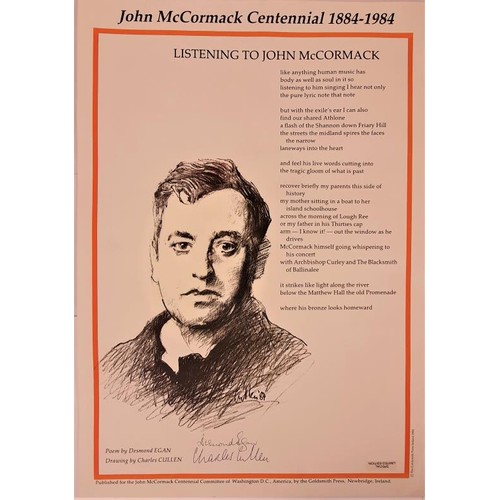 75 - Desmond Egan - Listening to John McCormack, John McCormack Centennial 1884 – 1984. Published b... 