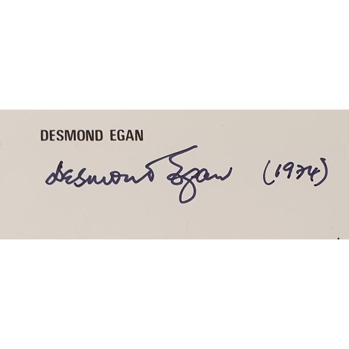 79 - Desmond Egan – REQUIEM. A limited-edition broadside produced by Goldsmith Press in 1974. Black... 