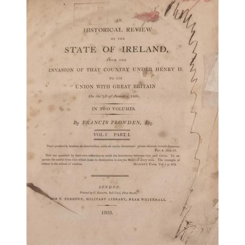 92 - An Historical Review of the State of Ireland from the Invasion of that Country Under Henry II. One v... 