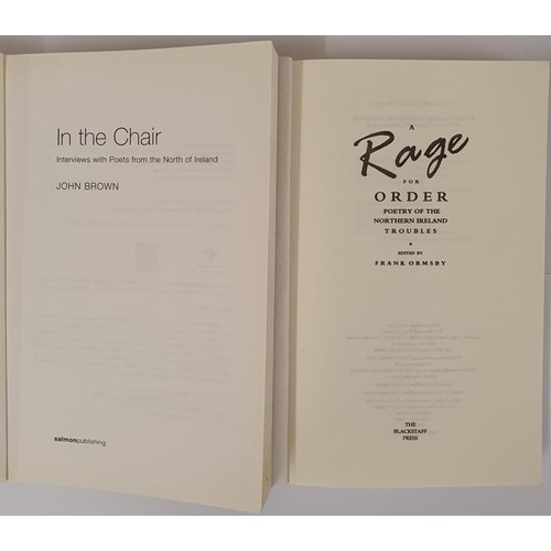 110 - A Rage For Order; Poetry of the Northern Ireland Troubles, edited by Frank Ormsby, first edition, fi... 