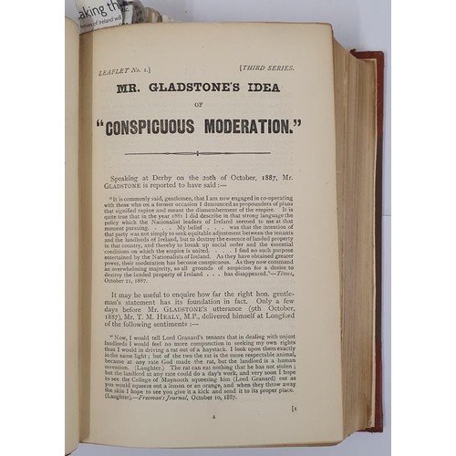 113 - [Land War Pamphlets] Hundreds of pamphlets and leaflets issued by Irish Loyal and Patriotic Union. 1... 