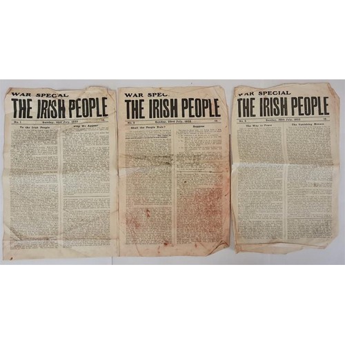 174 - The Irish People 'War Special' newspaper, Issue 1 Sunday 16th July 1922; Issue 2 Sunday 23rd July 19... 