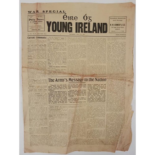 175 - Young Ireland, Éire Óg dated 29th July 1922; Headline on front page 'The Army's Messag... 