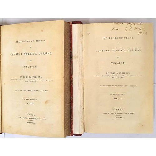 199 - Incidents Of Travel In Central America, Chiapas And Yucatan Volumes 1-2. Stephens, John L. Published... 