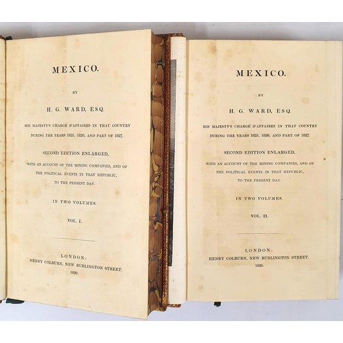 200 - MEXICO [VOLUME I & VOLUME II] Ward, H.G. Published by Henry Colburn, London, 1829 with folding p... 