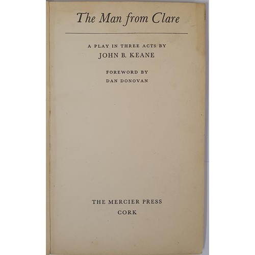 213 - John B. Keane; The Man from Clare, SIGNED and dedicated, Mercier Press 1965