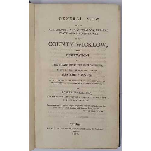 217 - General View of the Agriculture and Mineralogy, present state and circumstances of County Wicklow, o... 