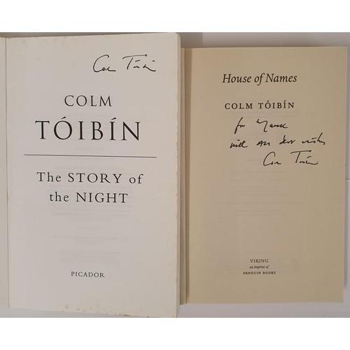 233 - Colm Tóibín; The Story of the Night, signed uncorrected proof, Picador 1996; House of ... 