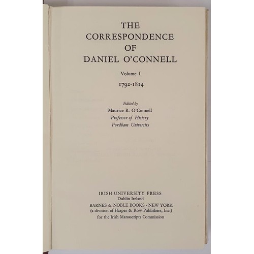 261 - The Correspondence of Daniel O' Connell Vol 1-8, 4 with DJ. Vols 1-4 are by Irish University Press f... 