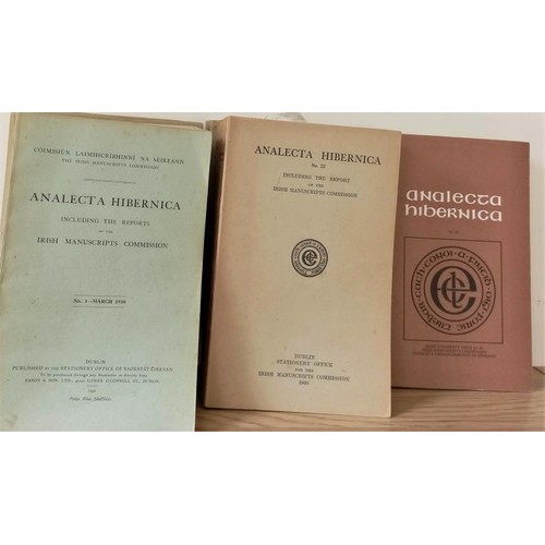 266 - 10 issues of Analecta Hibernica. Nos 1, 2, 3, 4, 6 (1930s); 10 (1941); 22, 23, 24, 25 (1960s); 26, 2... 