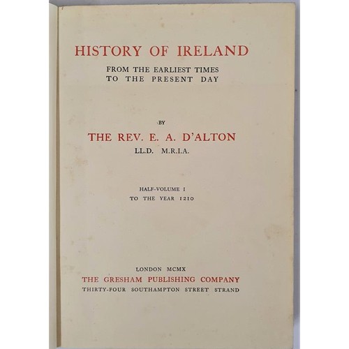 268 - History of Ireland : from the earliest times to the present day - complete in 6 volumes D'Alton, E. ... 