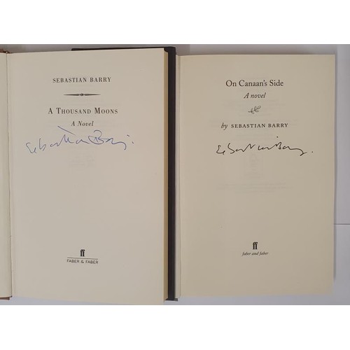 403 - Sebastian Barry X 2 Titles; A Thousand Moons, SIGNED first edition, first print HB, Faber 2020; On C... 