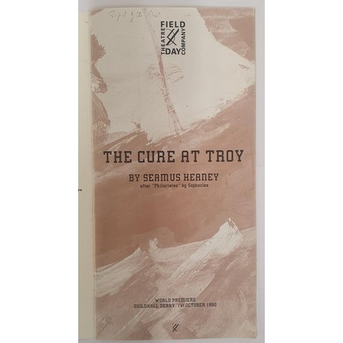 455 - Seamus Heaney; The Cure at Troy, Field Day Theatre Co Programme 1990, SIGNED by the entire cast with... 