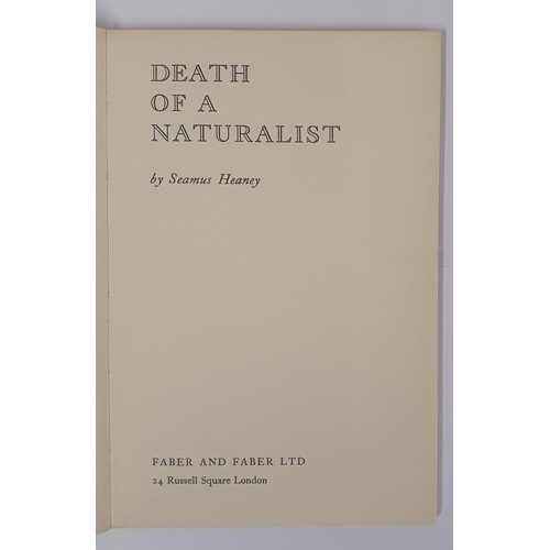 458 - Seamus Heaney; Death of a Naturalist, first PB publication containing the poem Personal Helicon (ded... 