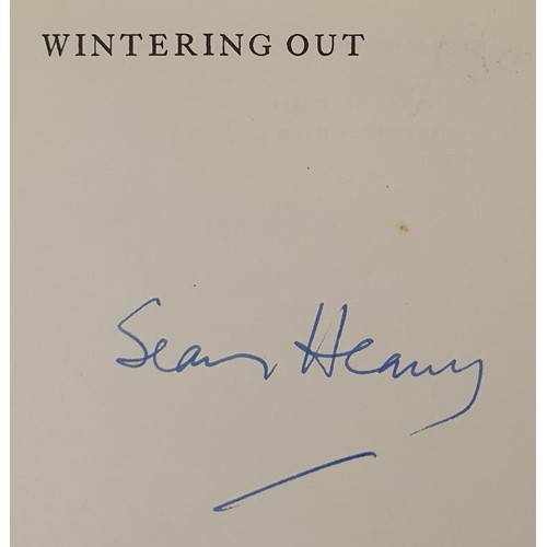 460 - Seamus Heaney. Wintering Out. 1978. Signed by Heaney on half title. Fine