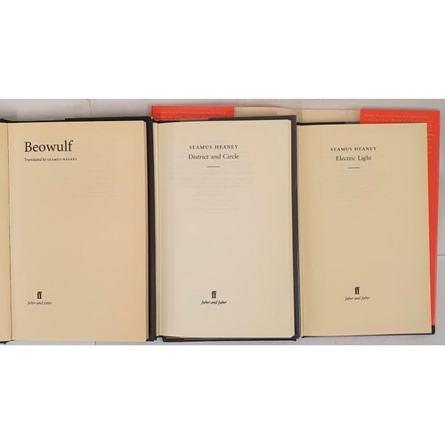 463 - Seamus Heaney X 3 Titles: Electric Light , Faber and Faber 2001 1st Ed . First Print HB DJ; Beowulf,... 