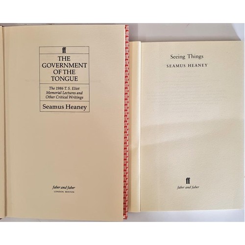 465 - Seamus Heaney. The Government of the Tongue. 1988. 1st Pristine in decorative d.j. and Seamus Heaney... 