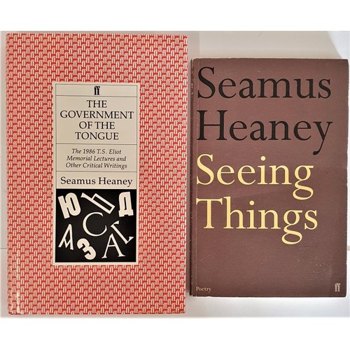 465 - Seamus Heaney. The Government of the Tongue. 1988. 1st Pristine in decorative d.j. and Seamus Heaney... 