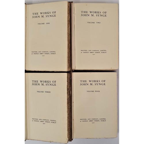 470 - J. M. Synge - The Works of John M. Synge: Complete in Four Volumes. 1910. First Edition's, First Pri... 