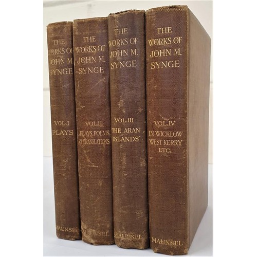 470 - J. M. Synge - The Works of John M. Synge: Complete in Four Volumes. 1910. First Edition's, First Pri... 