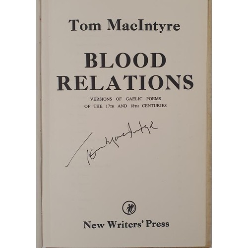 486 - Tom MacIntyre; Blood Relations, signed, limited to 500 copies, HB, New Writers’ Press 1972