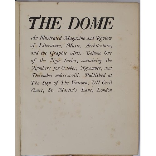 491 - The Dome - Illustrated work. 1898. With original poem by W.B. Yeats and 3 fine illustrations by Alth... 