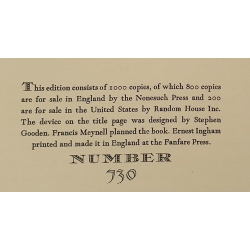 501 - George Moore. Communication to my Friends. Privately printed at Nonesuch Press. 1933. Limited editio... 