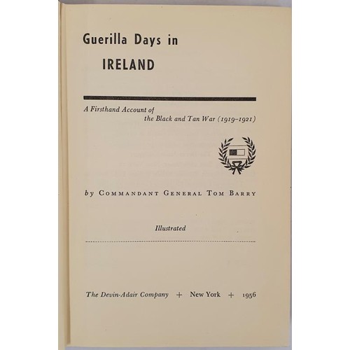 506 - GUERILLA DAYS IN IRELAND;: A FIRST-HAND ACCOUNT OF THE BLACK AND TAN WAR (1919-1921) TOM BARRY Publi... 