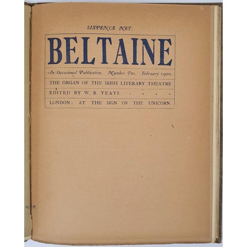 531 - W.B. Yeats (Editor) Beltaine. Literary journal. The scarce first 3 issues May 1899 to April 1900 bou... 