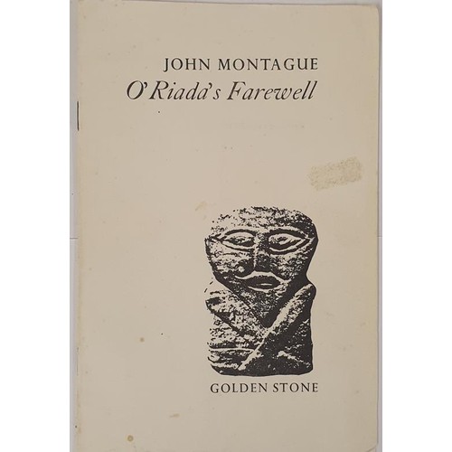 535 - John Montague; O’Riada’s Farewell, signed first edition, Golden stone press 1974