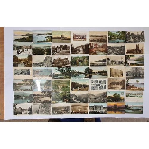 542 - Irish Vintage Postcards. Collection of vintage postcards, mostly colour with interesting Irish postm... 