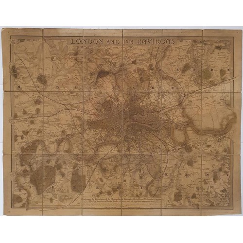 547 - [Rare London Map] London And Its Environs. Containing the Boundaries of the Metropolitan Boroughs, t... 